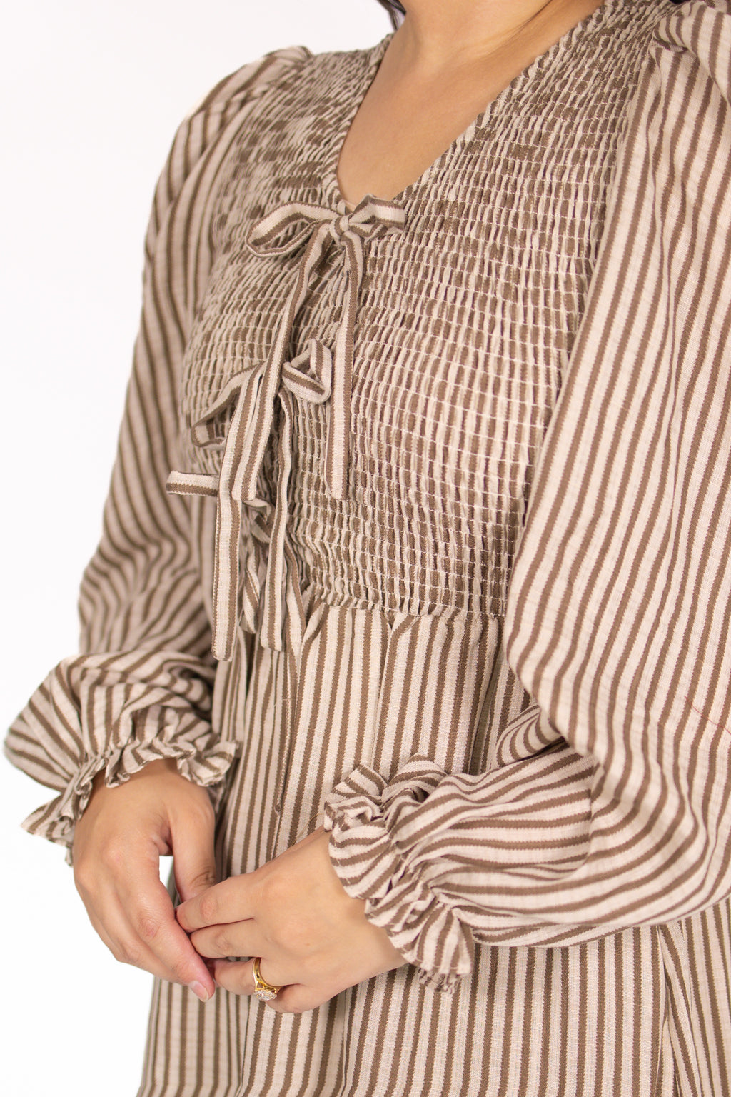 Jocelyn Striped Smocked Dress