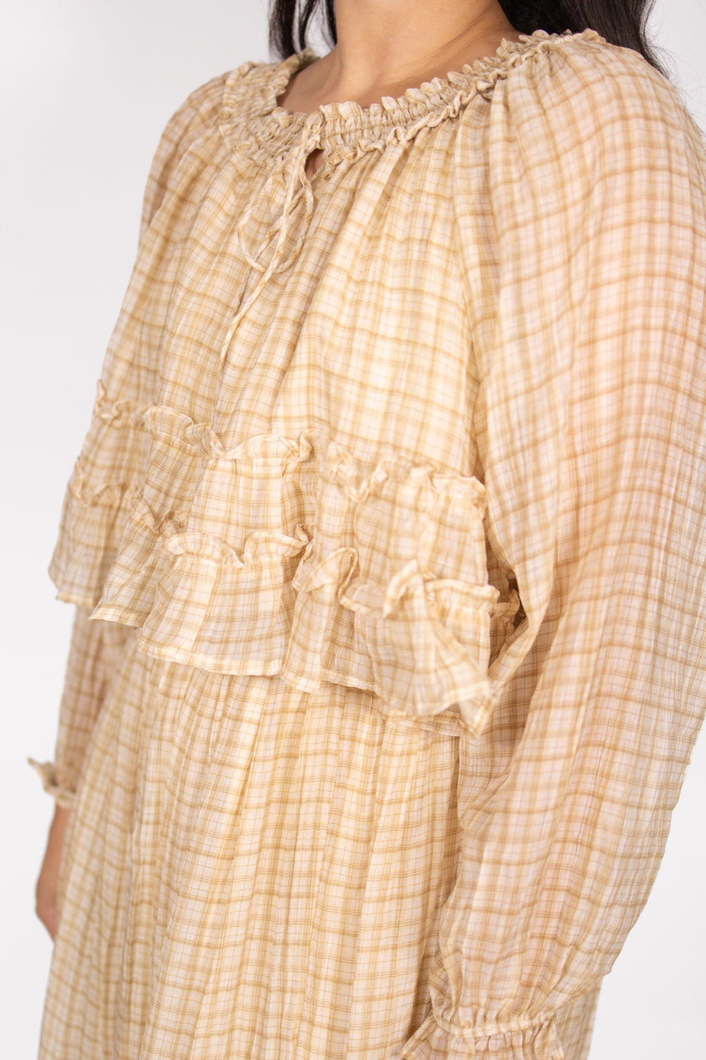 Rory Plaid Skirt Set in Khaki