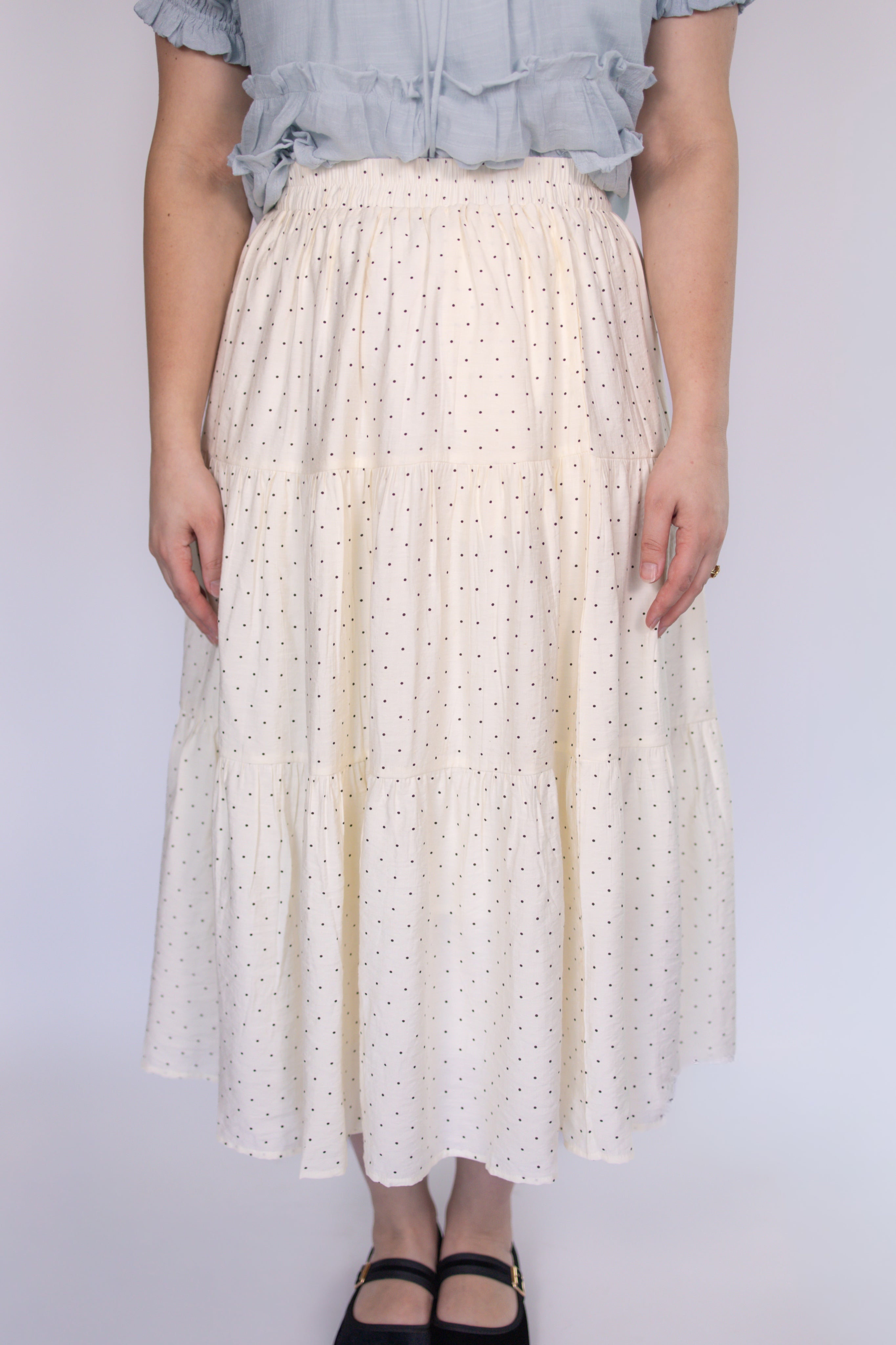 Lottie Polka Dot Midi Skirt