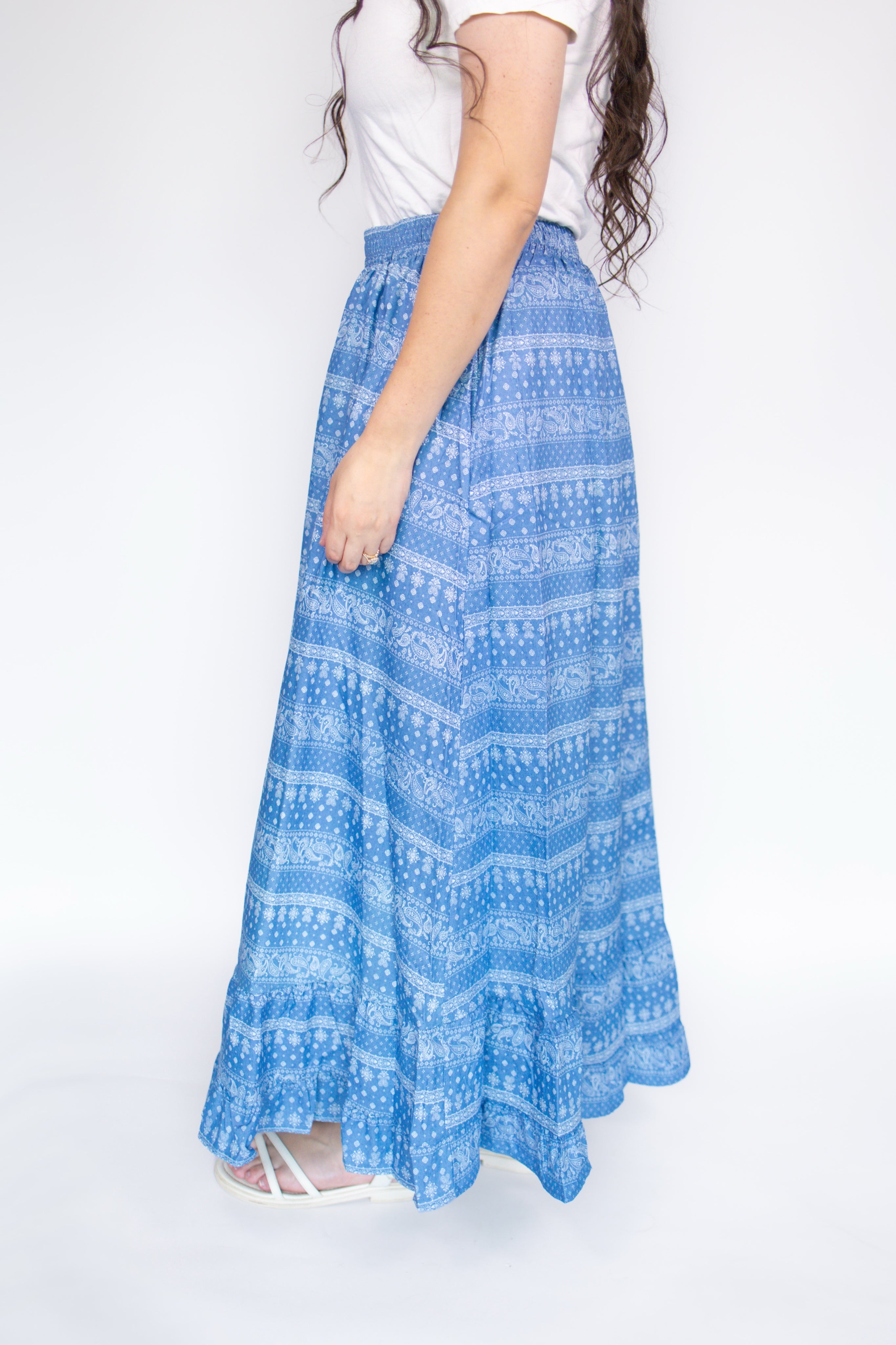 Addisyn Paisley Midi Skirt