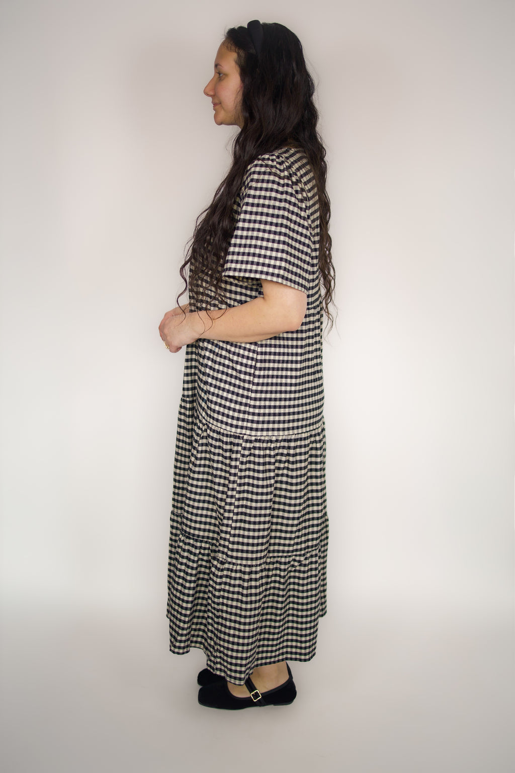 London Gingham Tiered Dress