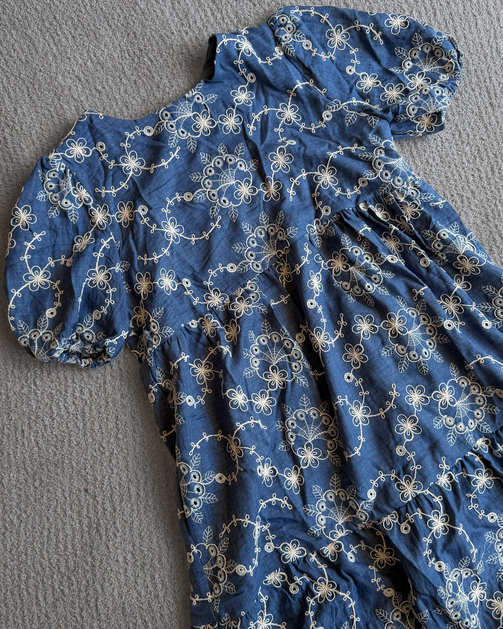 Colette Embroidered Denim Dress