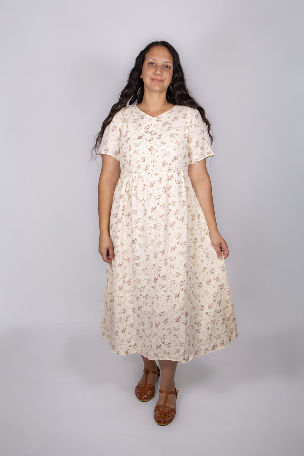 Lillie Cotton Gauze Floral Dress