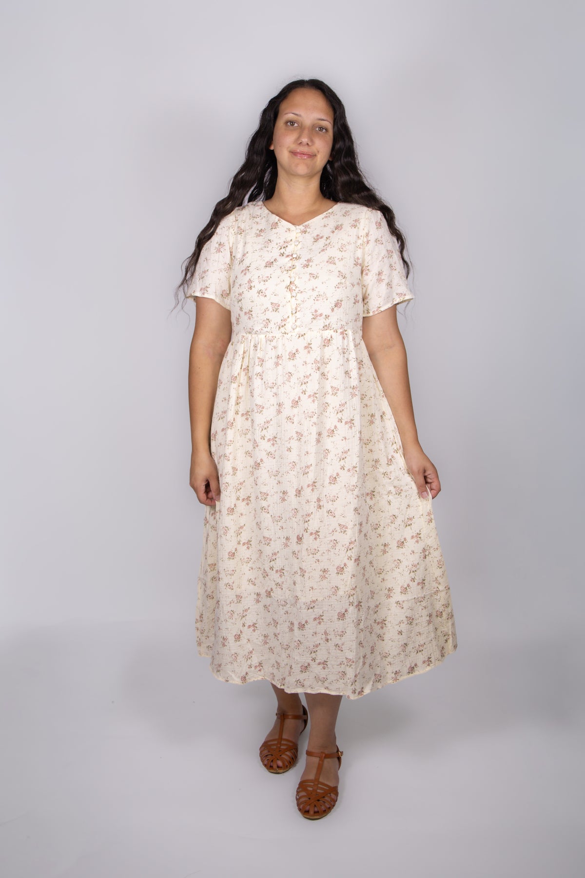 Lillie Cotton Gauze Floral Dress