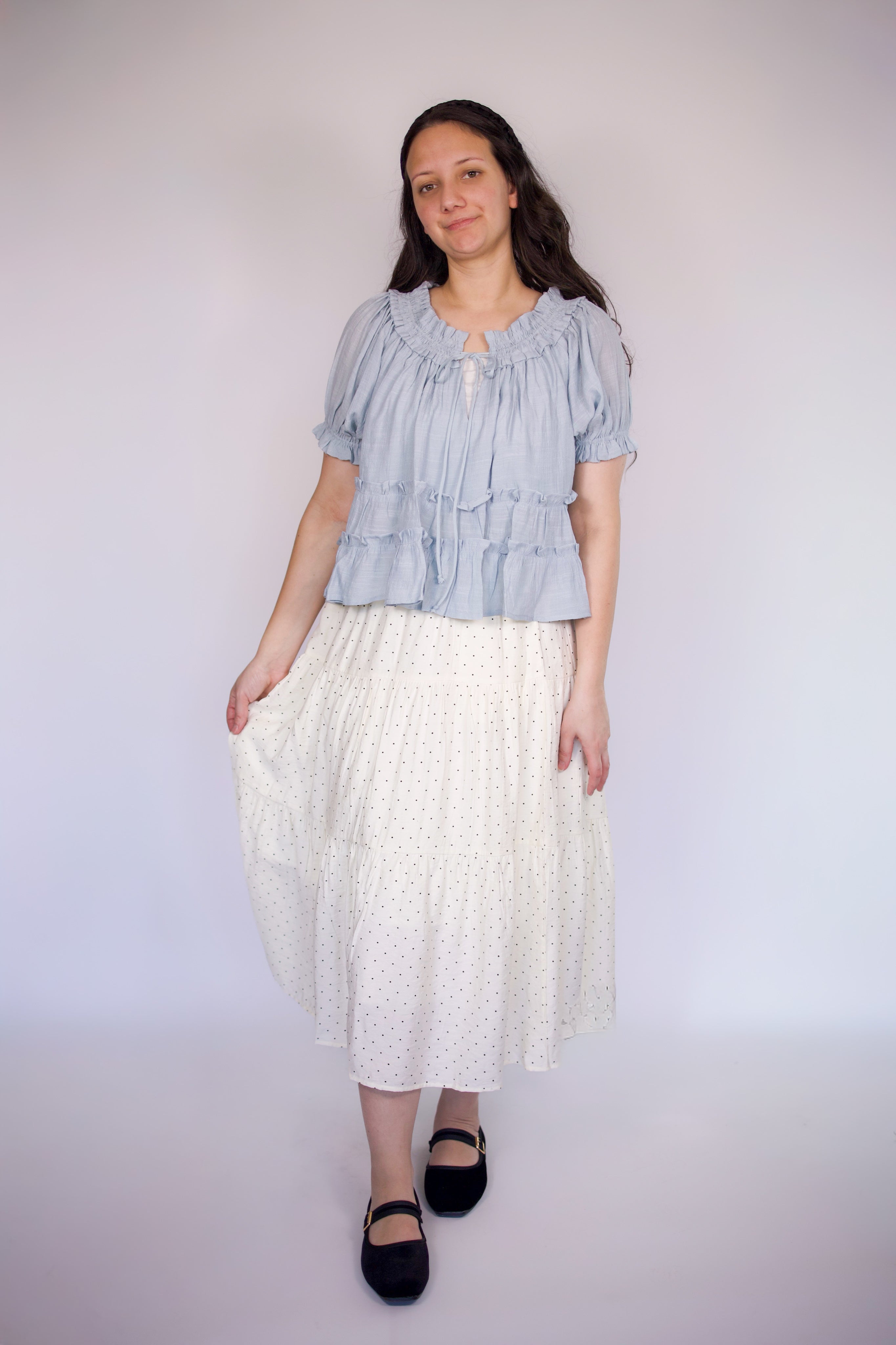 Lottie Polka Dot Midi Skirt