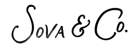 Black 'Sova & Co.' logo on a white background