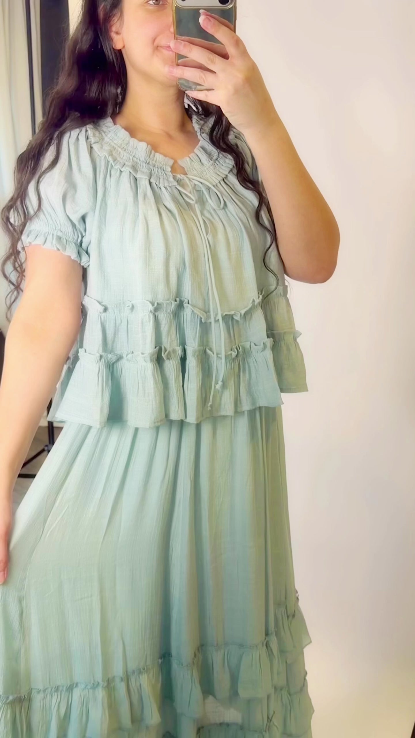 Brielle Ruffle Maxi Set